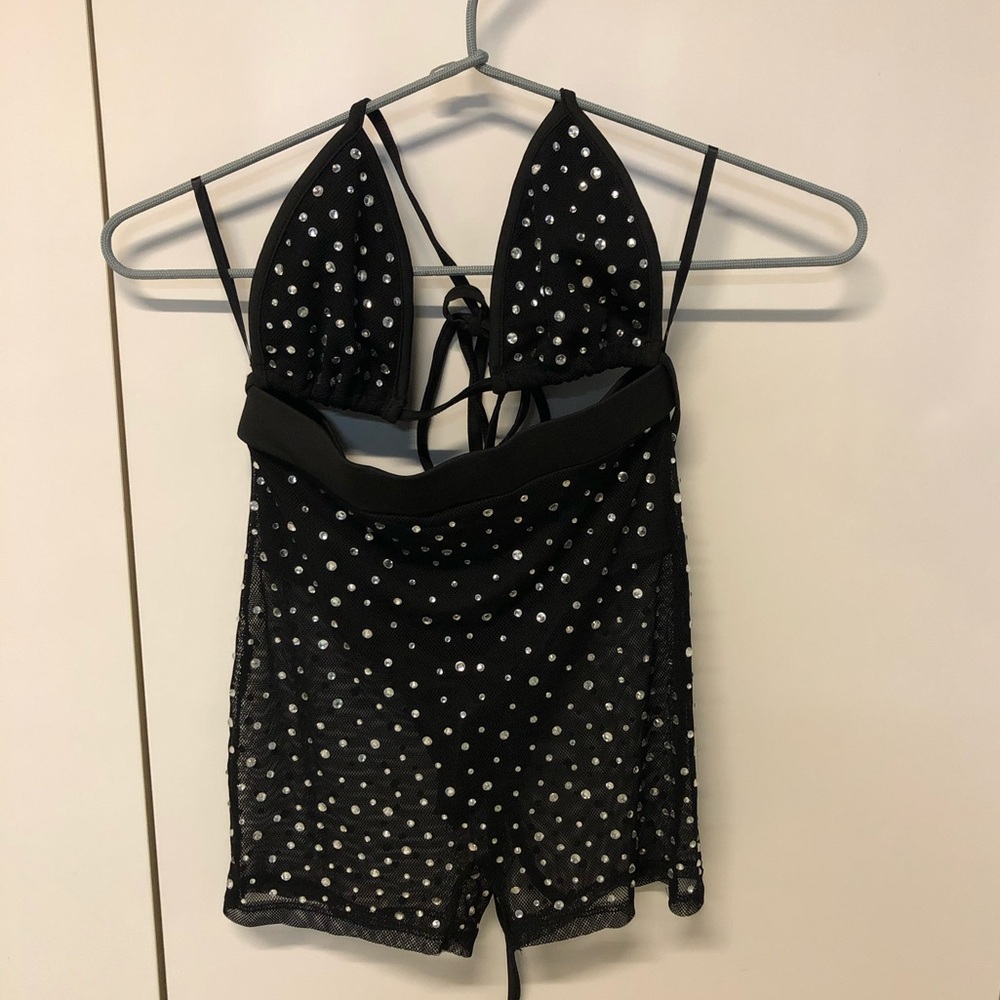 Fashion nova rhinestone bathing suit